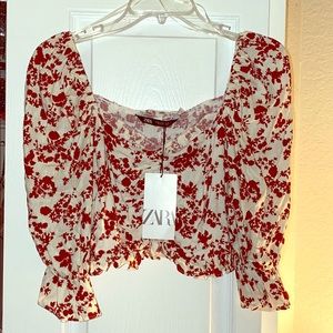 Zara Floral Crop Top
